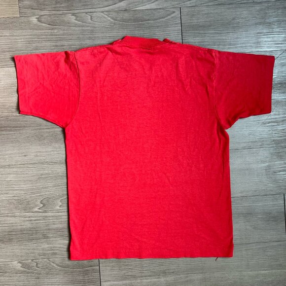 Vintage 90s Single Stitch Red Apple Teacher Novelty T-Shirt Screen Stars Size L - Picture 3 of 5